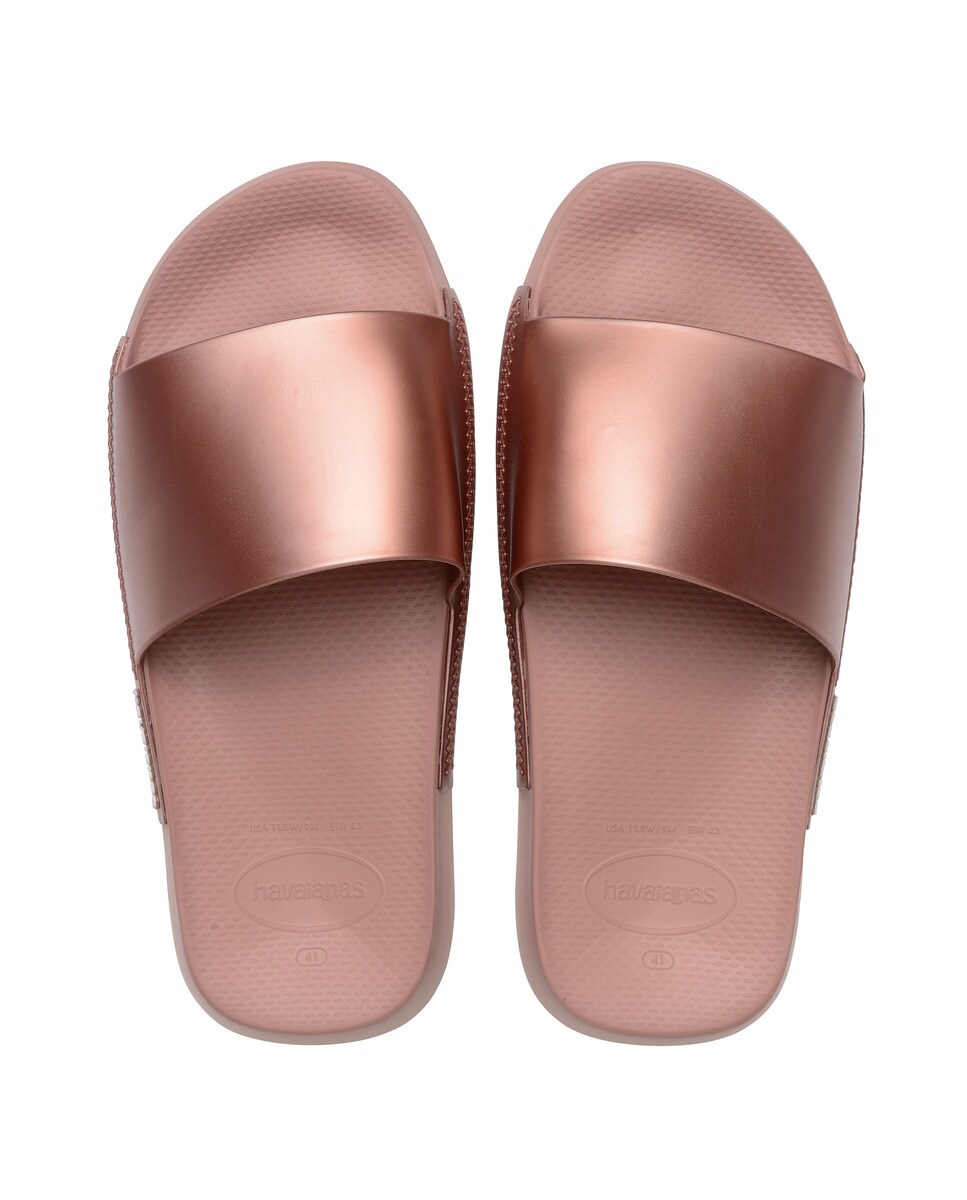 Chinelos de Dedo Unissexo Slide Classic Metallic Rosa-3