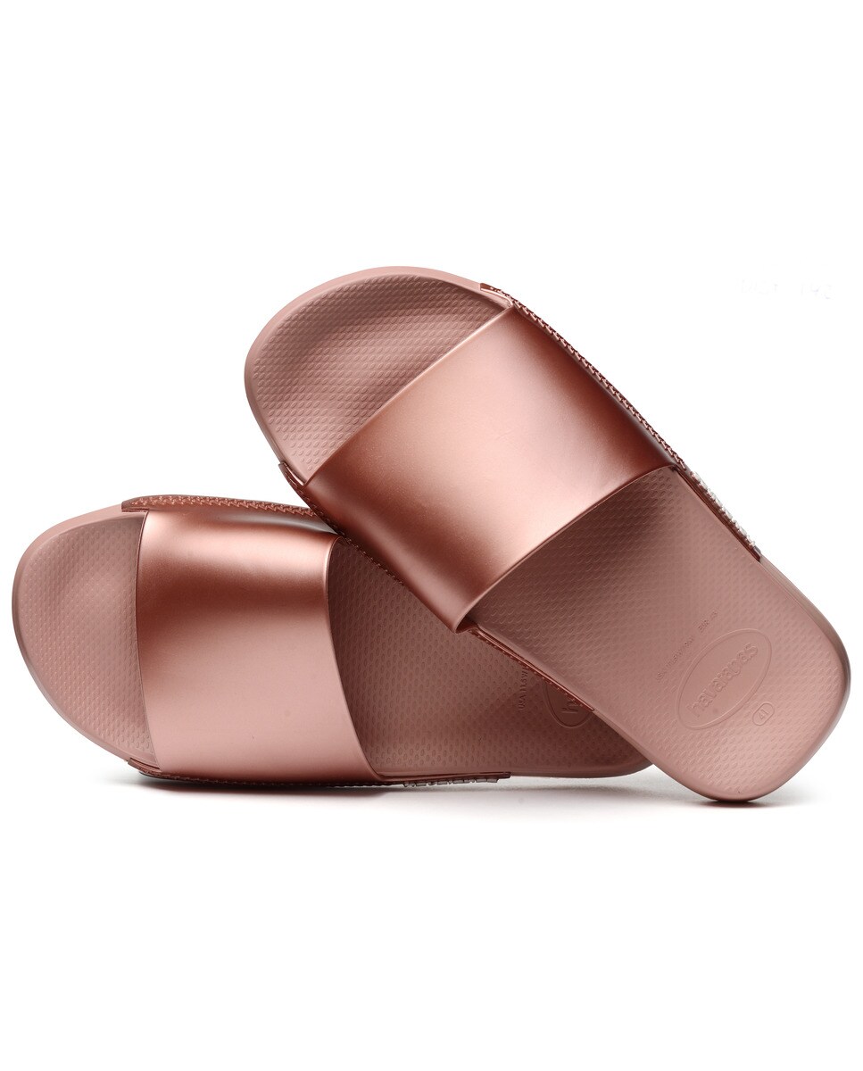 Chinelos de Dedo Unissexo Slide Classic Metallic Rosa-4