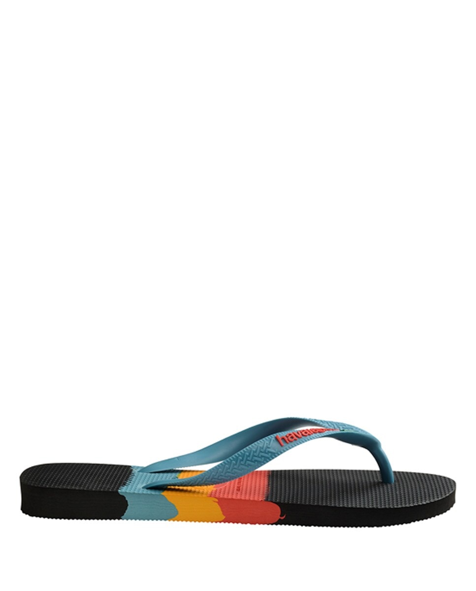 Chinelos de Dedo Unissexo Brasil Tech Preto / Multicolor-1