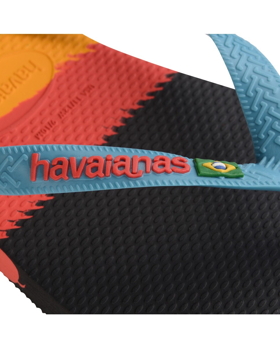 Chinelos de Dedo Unissexo Brasil Tech Preto / Multicolor-7