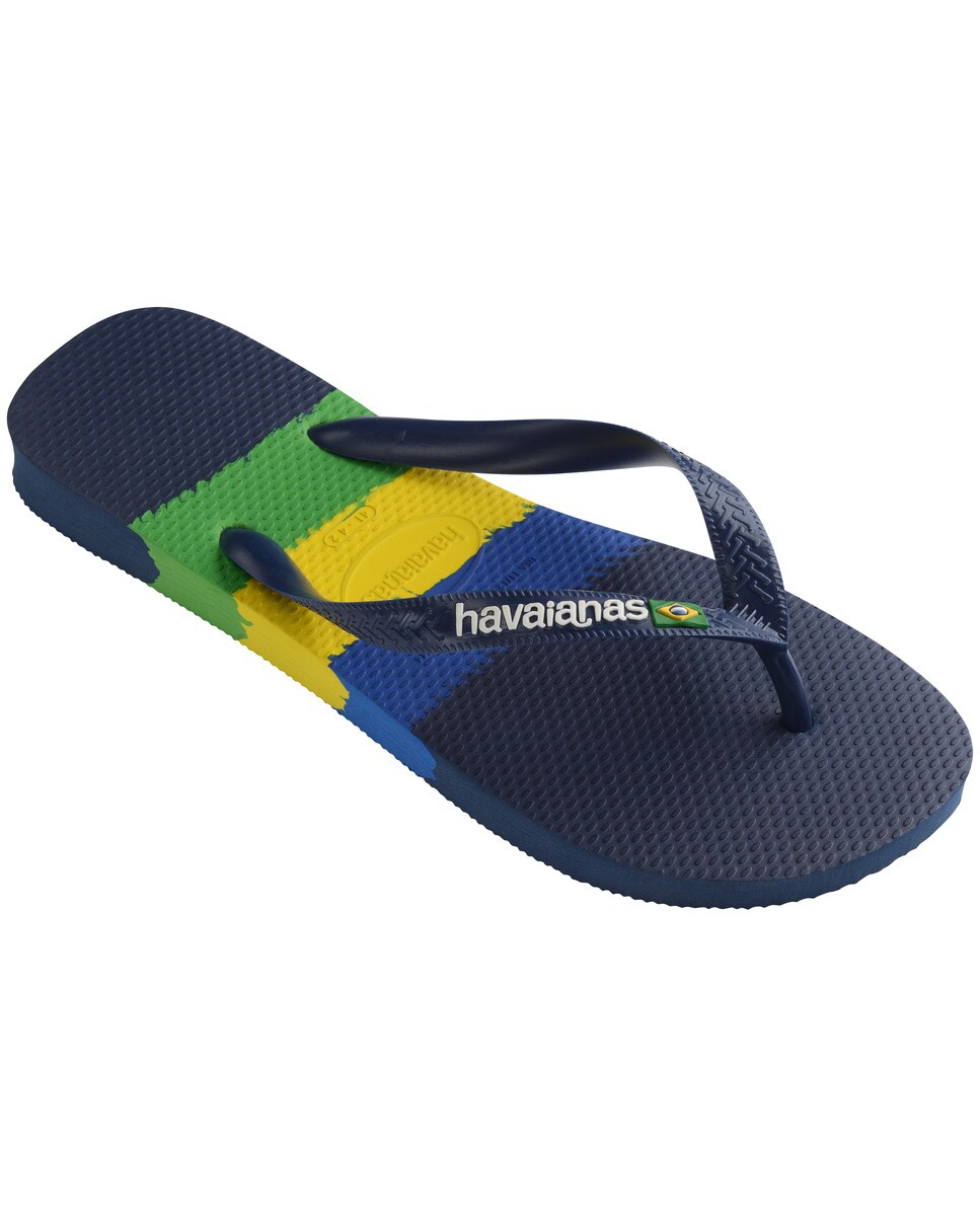 Chinelos de Dedo Unissexo Brasil Tech Azul-marinho/Multicolor-2
