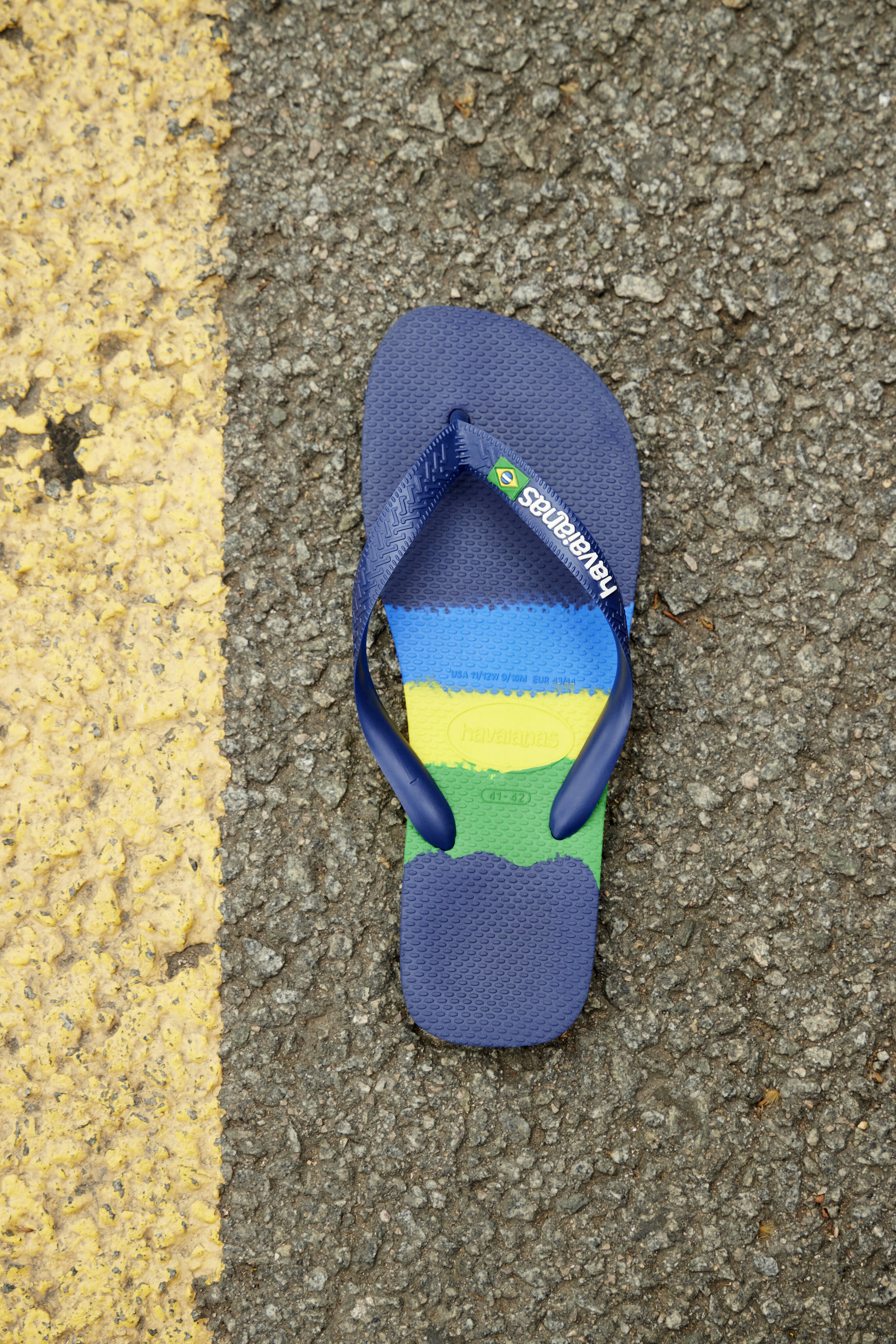 Chinelos de Dedo Unissexo Brasil Tech Azul-marinho/Multicolor-8