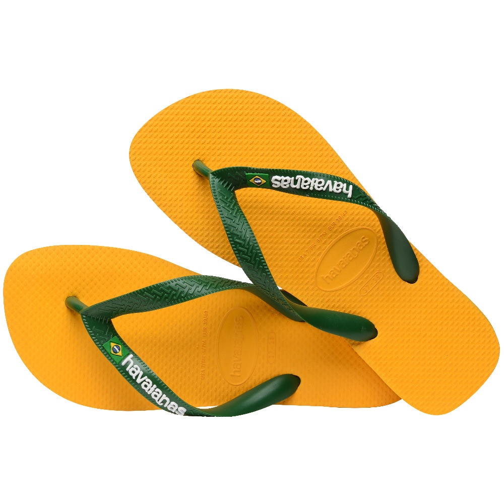 Chinelos unissexo Brasil Logo Amarelo / Verde-3