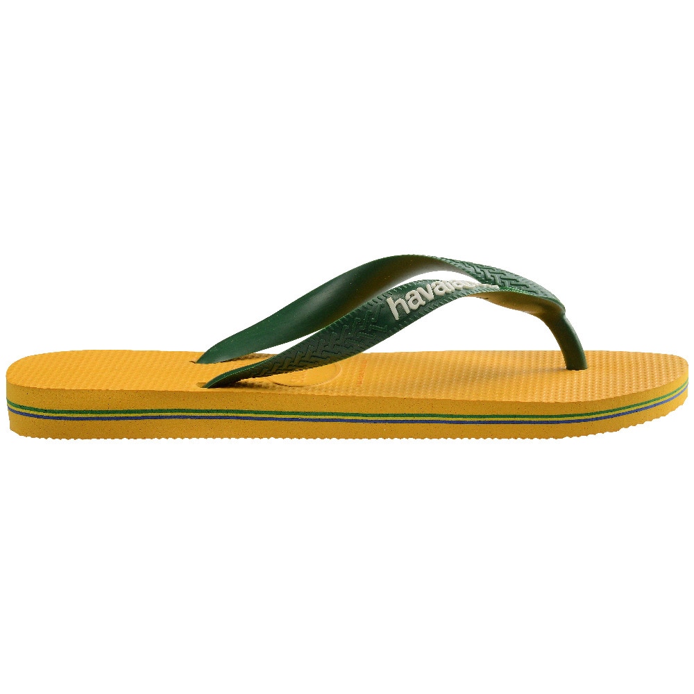 Chinelos unissexo Brasil Logo Amarelo / Verde-4