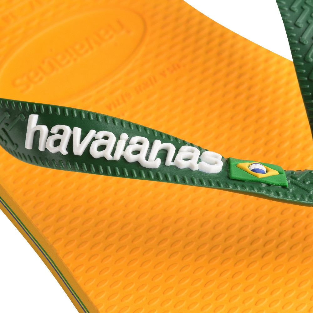 Chinelos unissexo Brasil Logo Amarelo / Verde-5