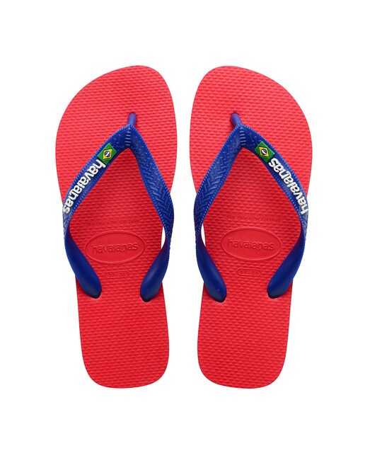 Chinelos unissexo Brasil Logo Vermelho / Azul-marinho-1