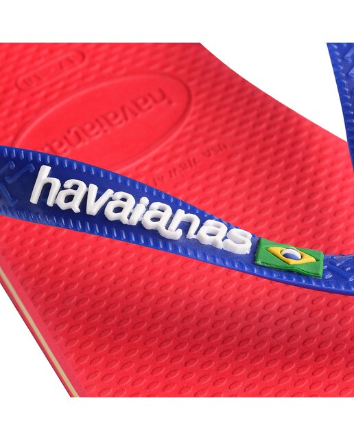 Chinelos unissexo Brasil Logo Vermelho / Azul-marinho-5