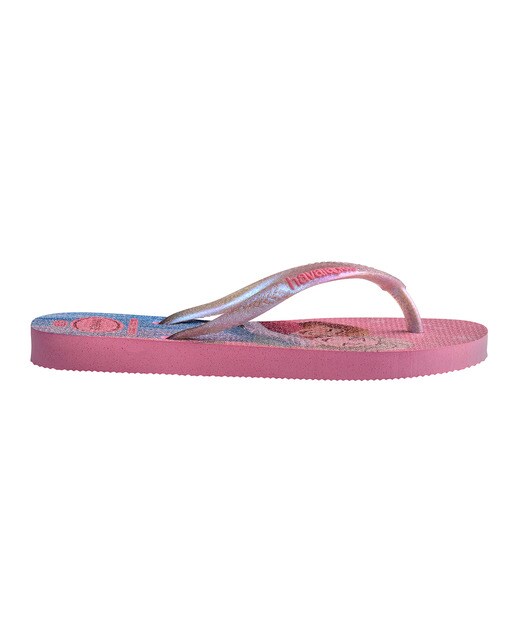 Chinelos de dedo de criança Kids Slim Princess Rosa / Estampado-3