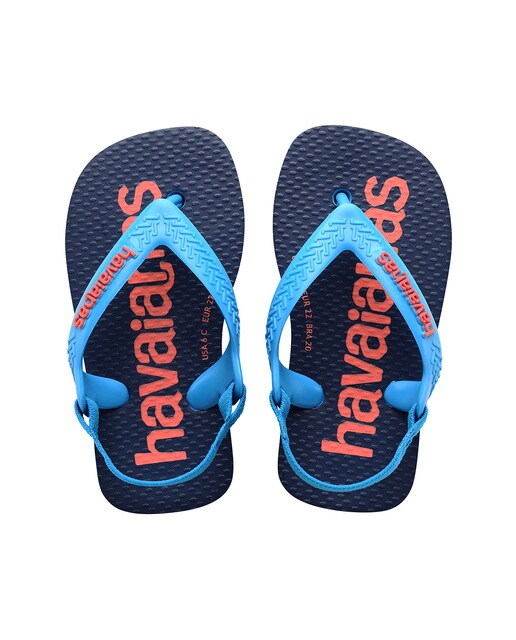 Chinelos de Dedo de Bebé Baby Logomania Azul / Laranja-1