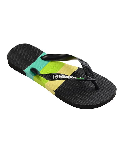 Chinelos de Dedo Unissexo Brasil Tech Preto / Multicolor-3