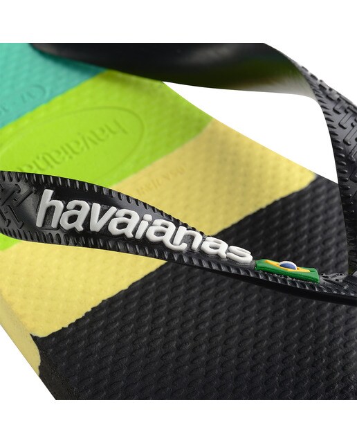 Chinelos de Dedo Unissexo Brasil Tech Preto / Multicolor-5
