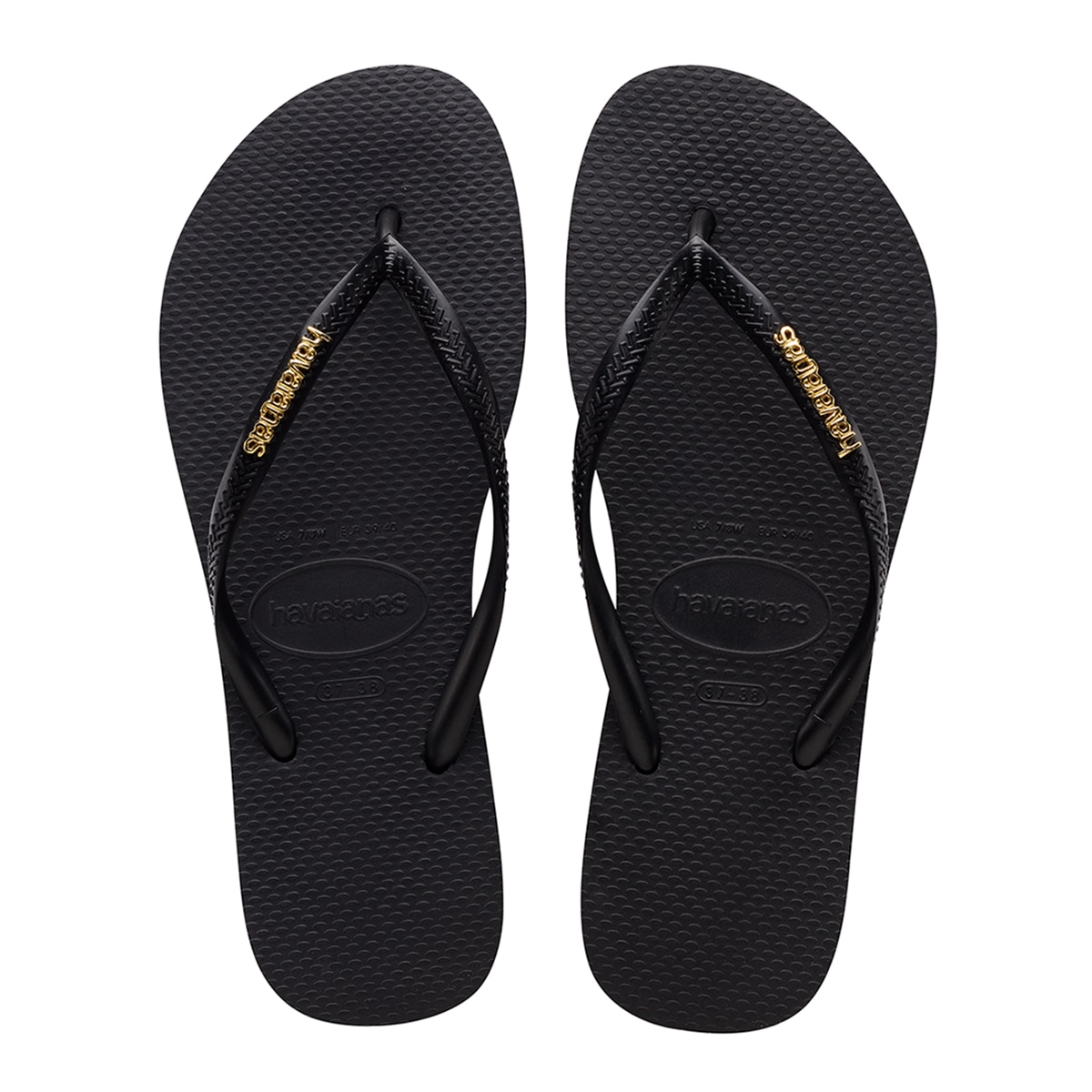 Chinelos Slim Logo Preto-1