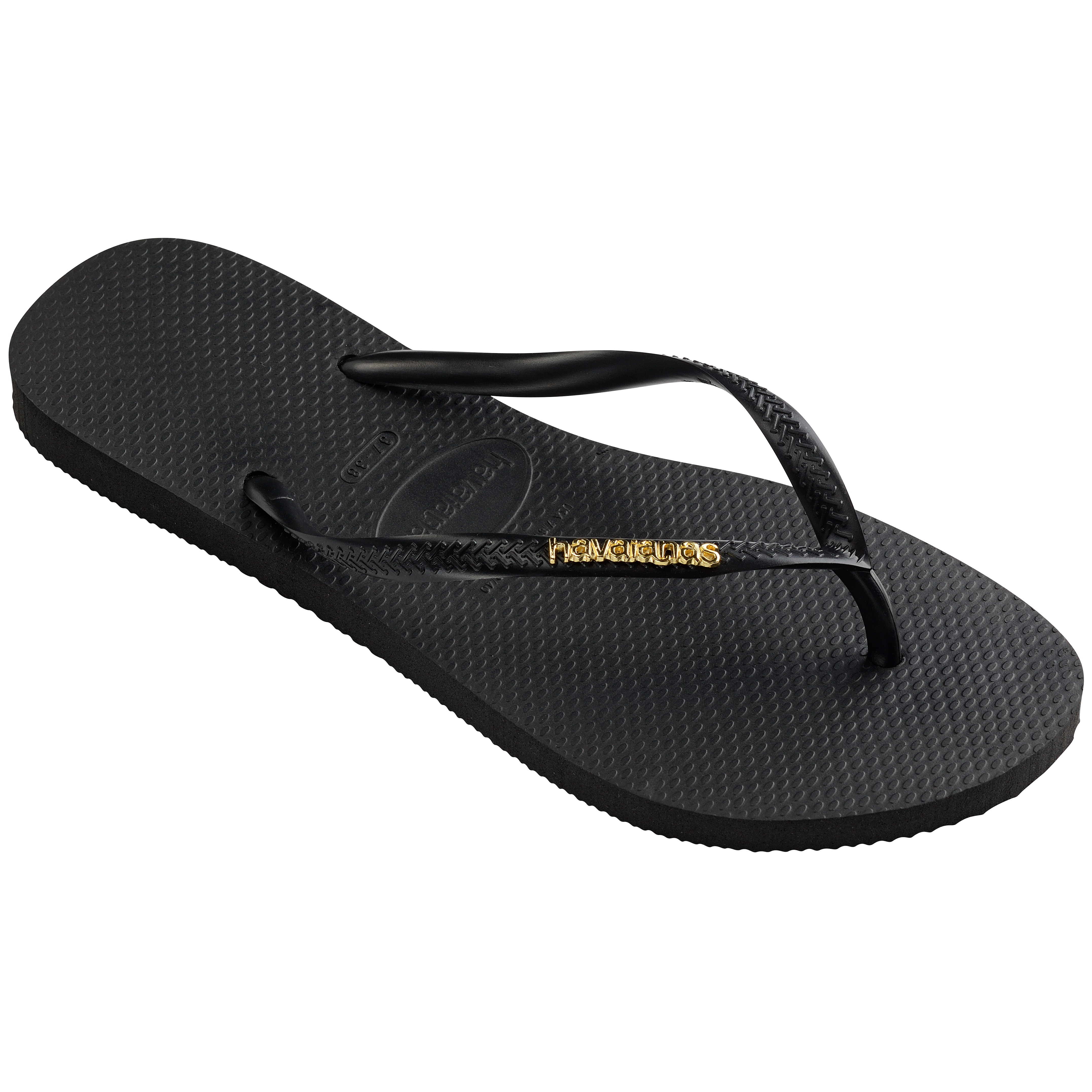 Chinelos Slim Logo Preto-2