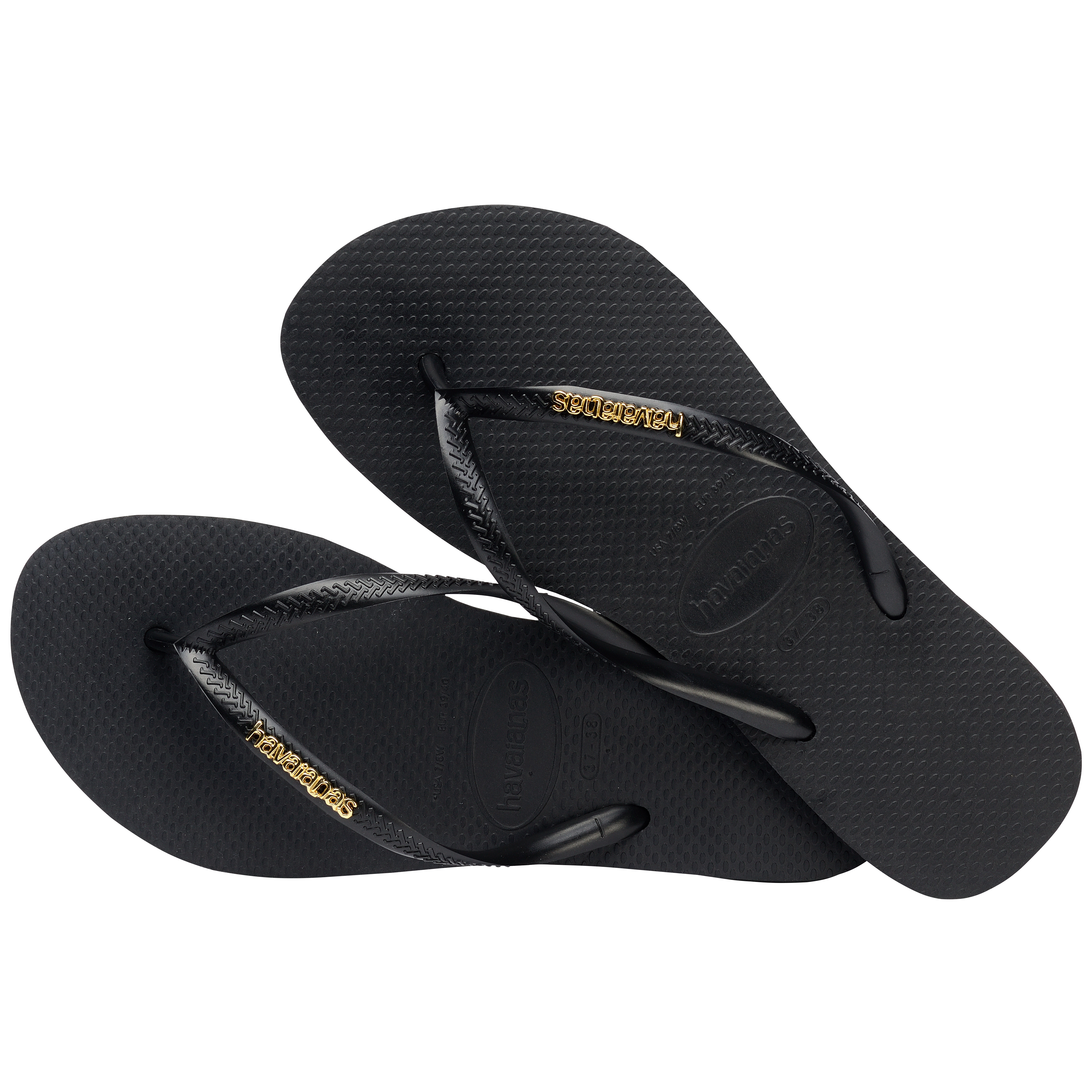 Chinelos Slim Logo Preto-4