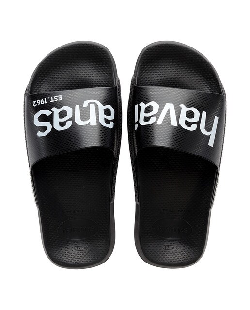 Chinelos de Banho Unissexo Slide Classic Logomania Preto-1