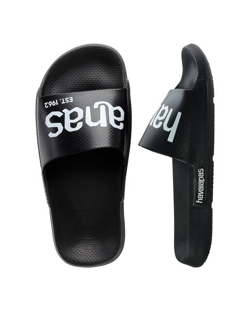Chinelos de Banho Unissexo Slide Classic Logomania Preto-3