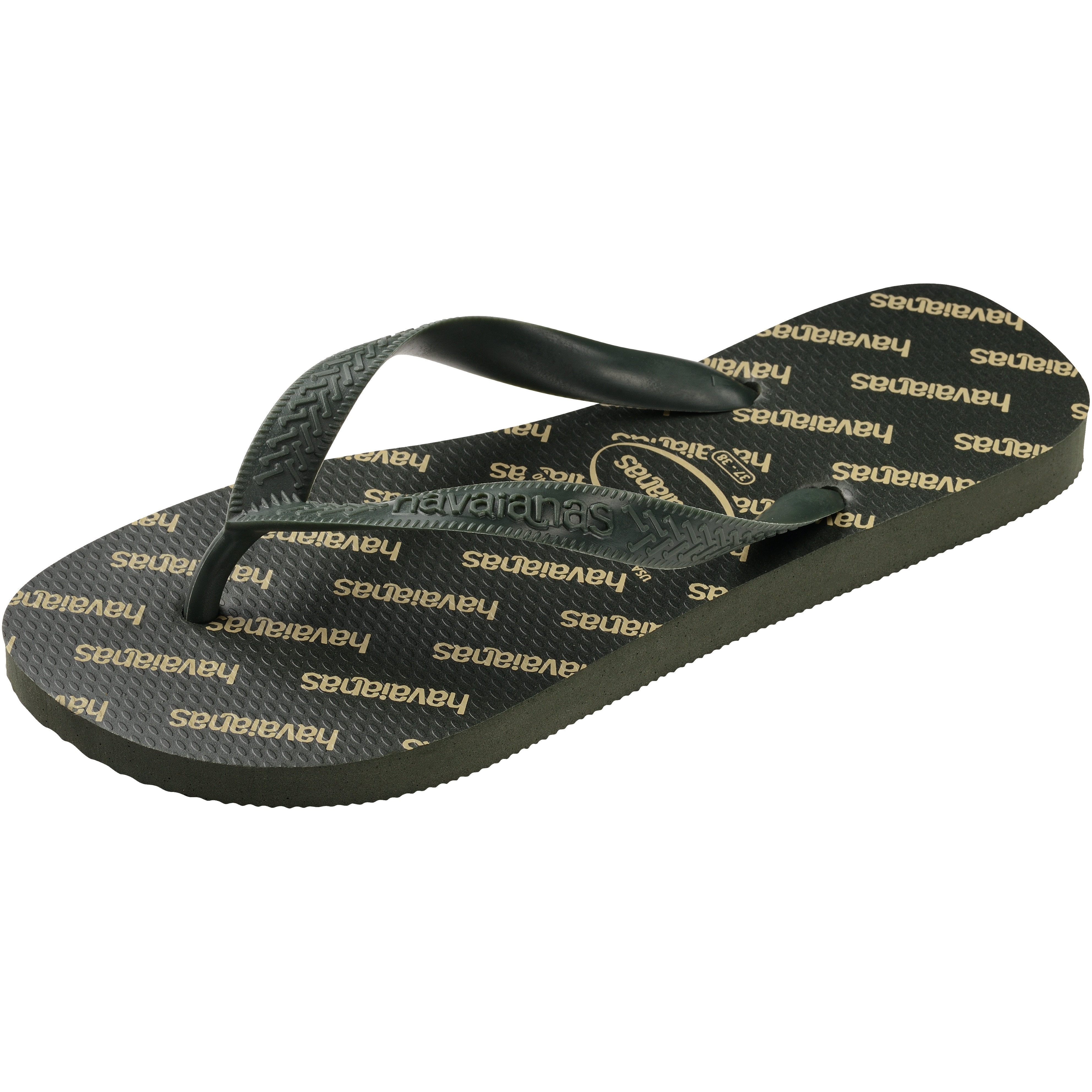Chinelos Unissexo Top Logomania Essential Olive Green 412 Verde-escuro-2
