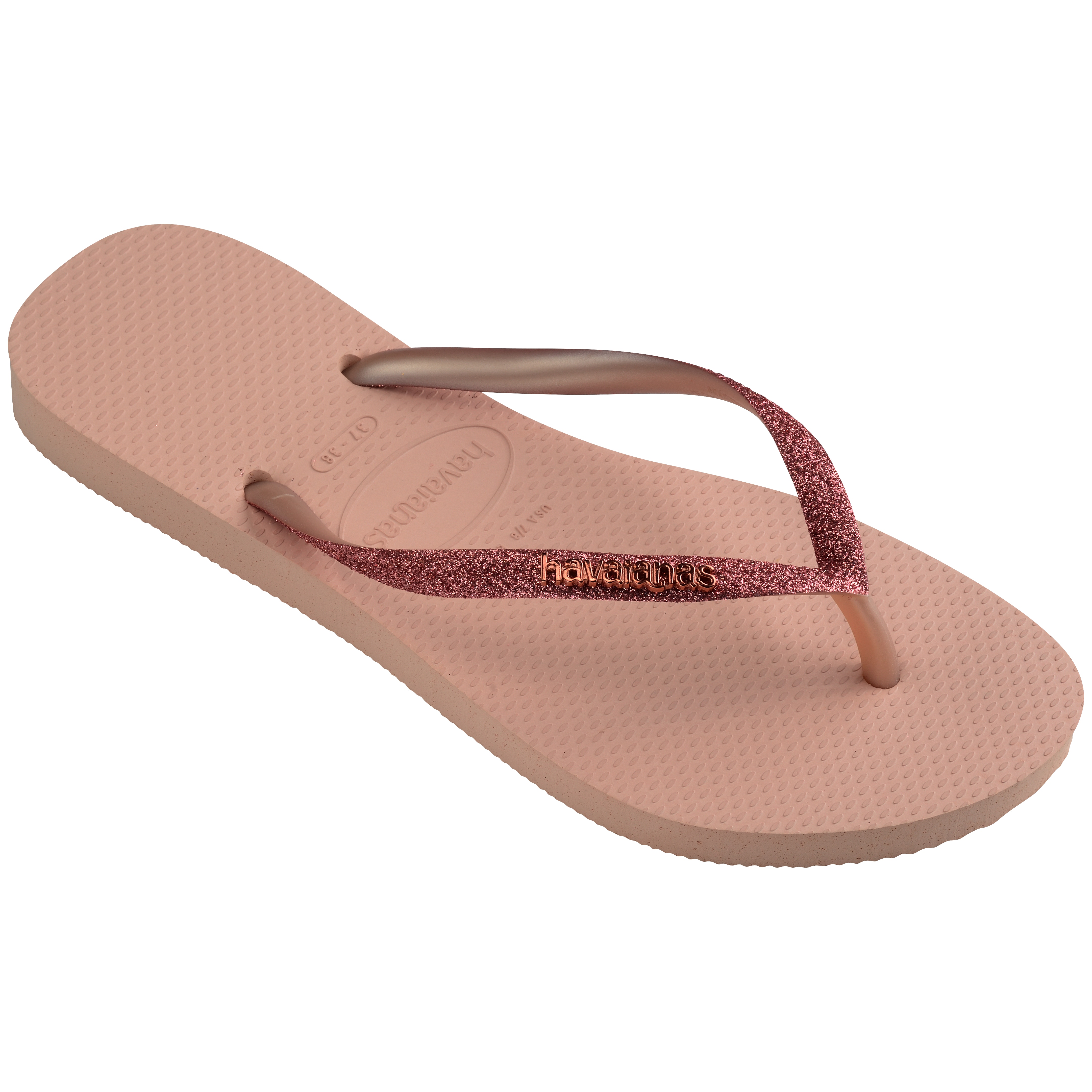 Chinelos de Mulher Hav. Slim Glitter Ii Pink/Pink 412 Rosa-2