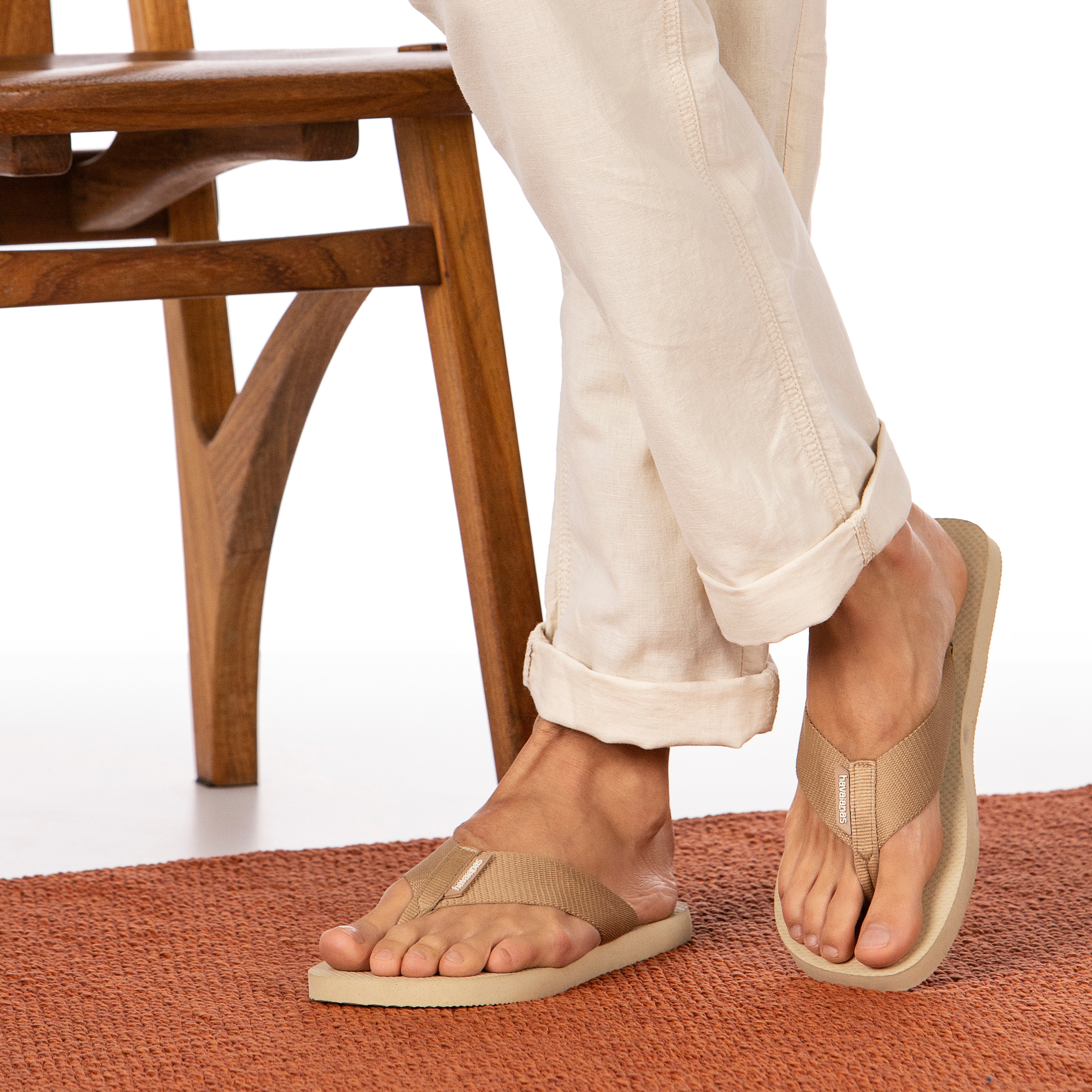 Chinelos de Homem Hav. Urban Basic Material Sand Grey 456 Natural-7