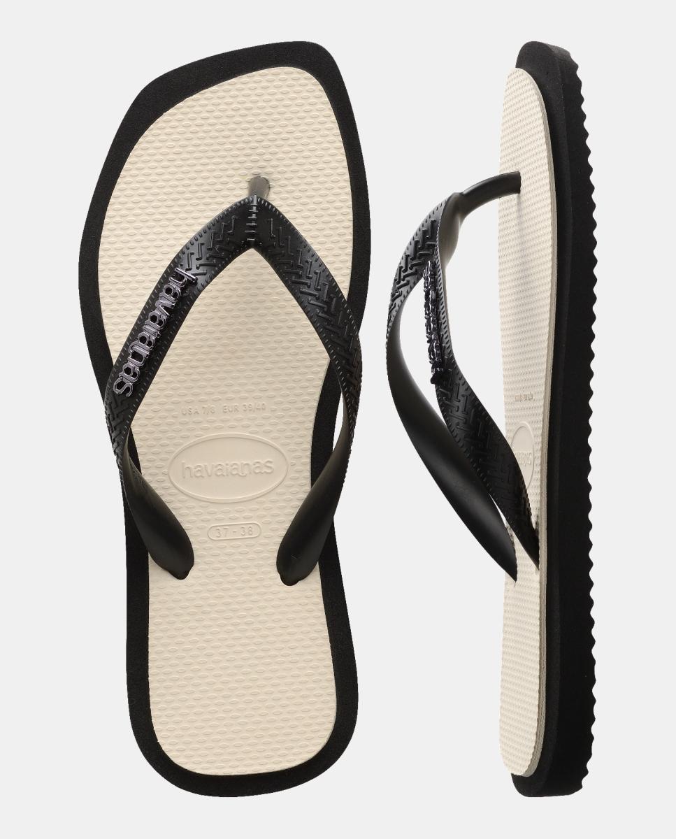 Chinelos de Mulher Hav. Top Square Fusion 412 Preto / Amarelo-5