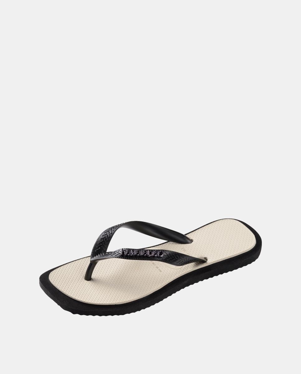 Chinelos de Mulher Hav. Top Square Fusion 412 Preto / Amarelo-6