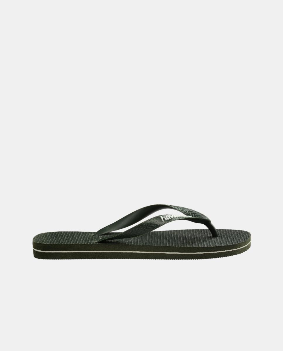Chinelos de Homem Hav. Top Rubber Logo Filete Green Olive 456 Verde Azeitona-5