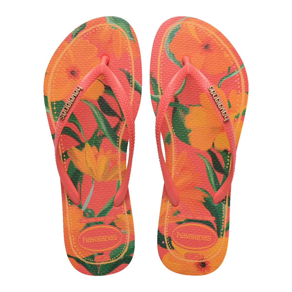 Imagem 0 de Sandálias de Mulher Hav. Slim Tropical Tropical Coral 412