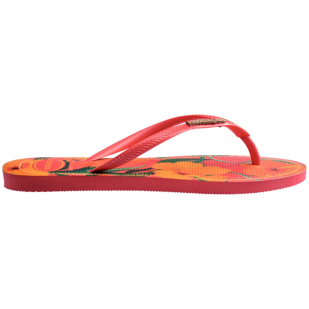 Chinelos de Mulher Hav. Slim Tropical Tropical Coral 412 Estampado/Rosa-3