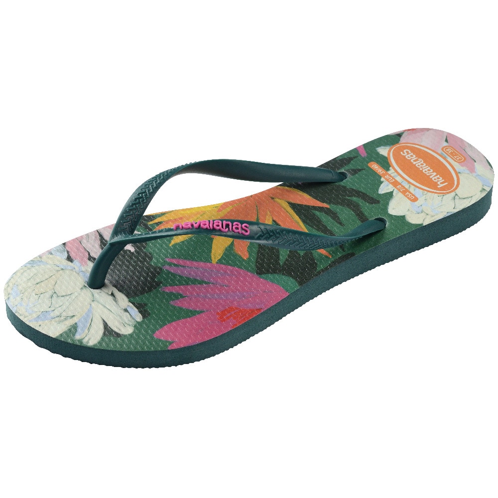 Chinelos de Mulher Hav. Slim Summer Bliss Pantanal Green 412 Verde-esmeralda-2