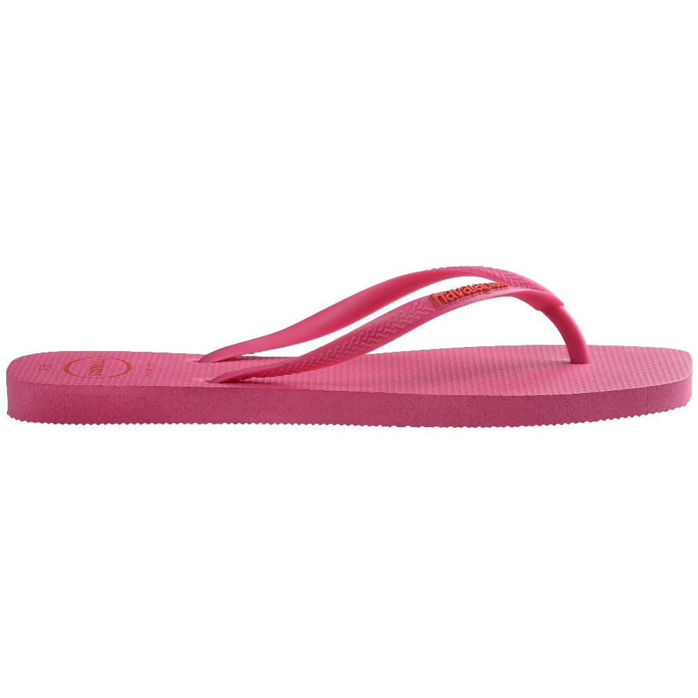 Chinelos de Mulher Hav. Slim Square Logo Pop Up Pink Flux 412 Fúcsia-5