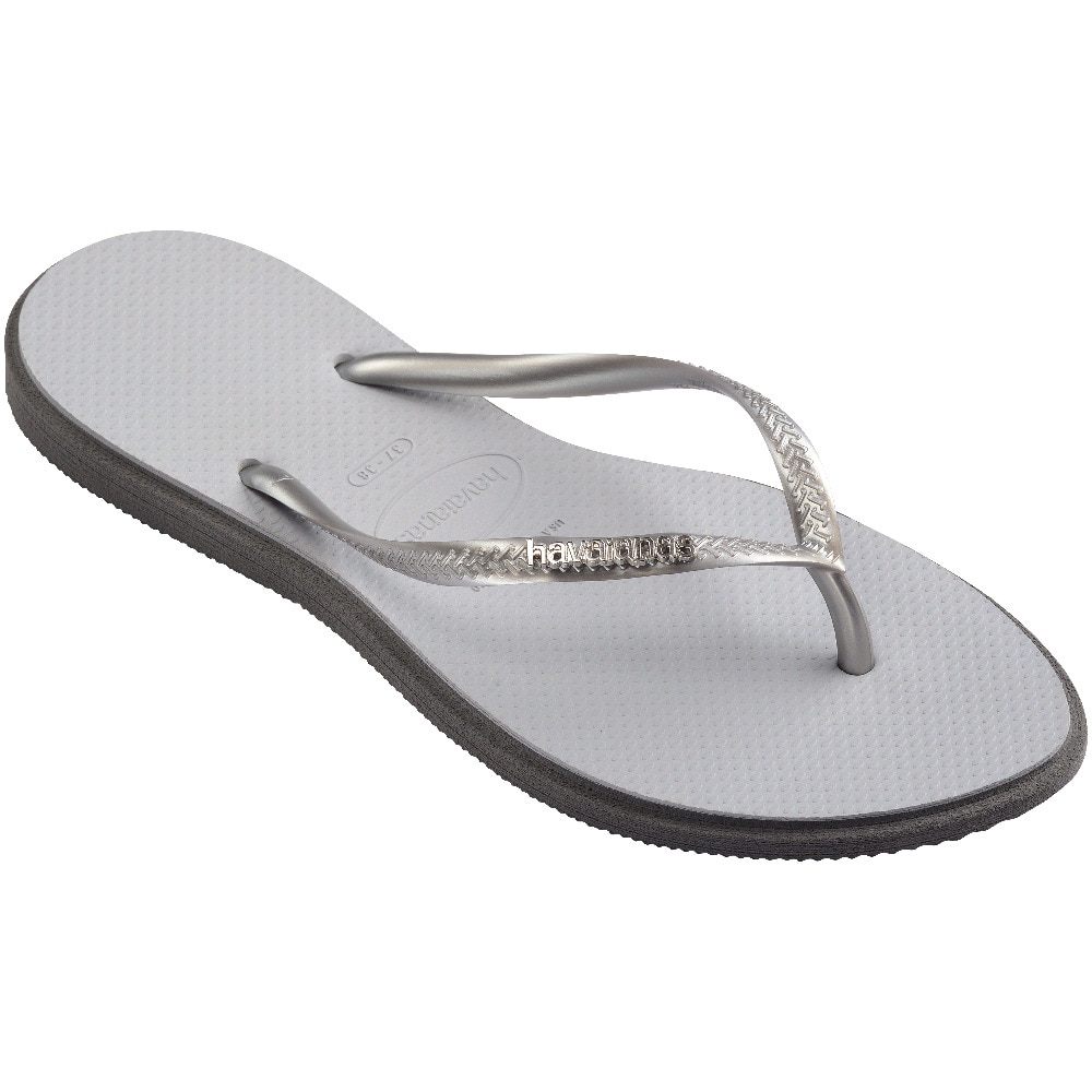 Chinelos Mulher Hav. Slim Point Steel Grey 412 Havaianas Cinzento-2