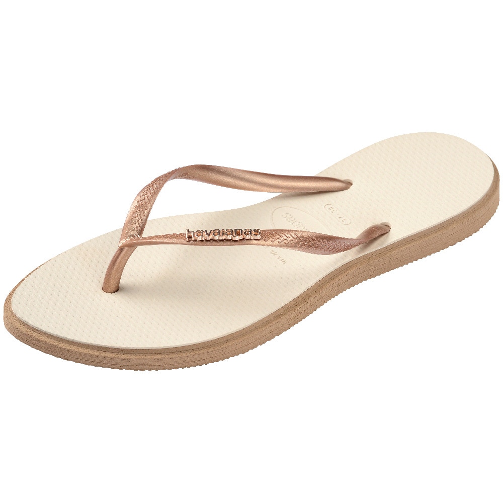 Chinelos Mulher Hav. Slim Point Rose Gold/Beige 412 Havaianas Natural-3