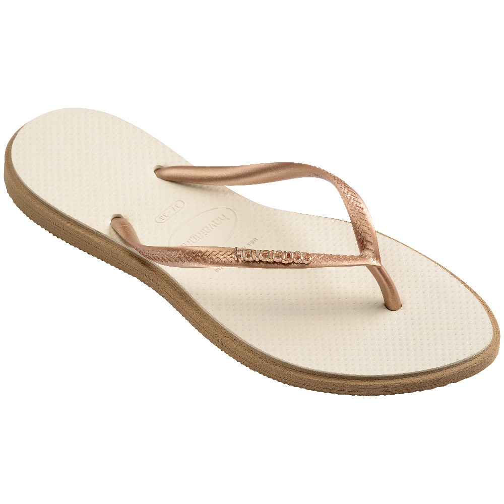 Chinelos Mulher Hav. Slim Point Rose Gold/Beige 412 Havaianas Natural-4