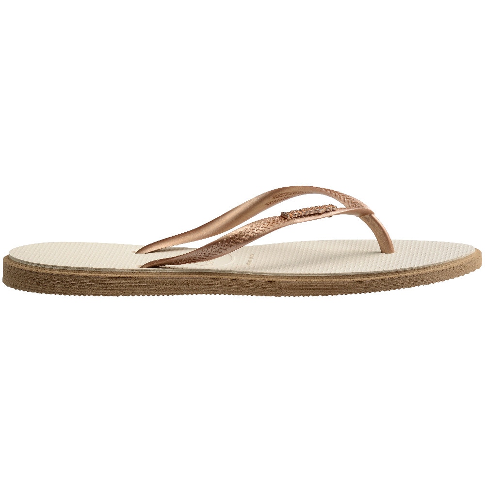 Chinelos Mulher Hav. Slim Point Rose Gold/Beige 412 Havaianas Natural-5