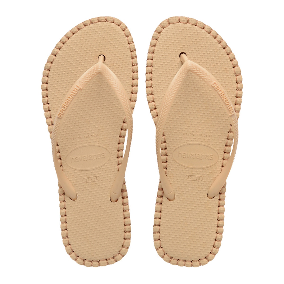 Imagem 0 de Sandálias de Mulher Hav. Slim Flatform Loop Golden/Golden 412