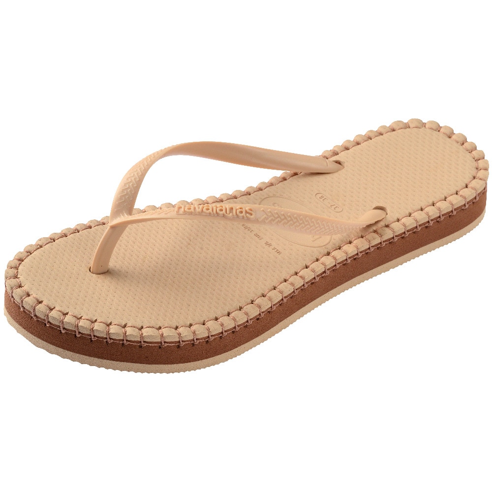 Chinelos de Mulher Hav. Slim Flatform Loop Golden/Golden 412 Natural-3