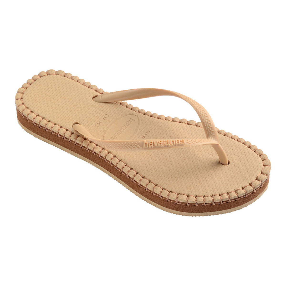 Chinelos de Mulher Hav. Slim Flatform Loop Golden/Golden 412 Natural-6