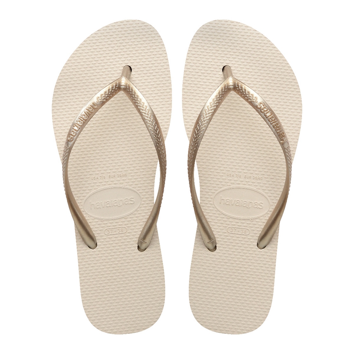 Sandálias de Mulher Hav. Slim Flatform Beige 412 Champanhe-1