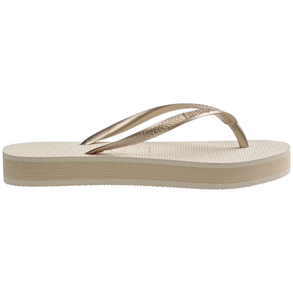 Sandálias de Mulher Hav. Slim Flatform Beige 412 Champanhe-6