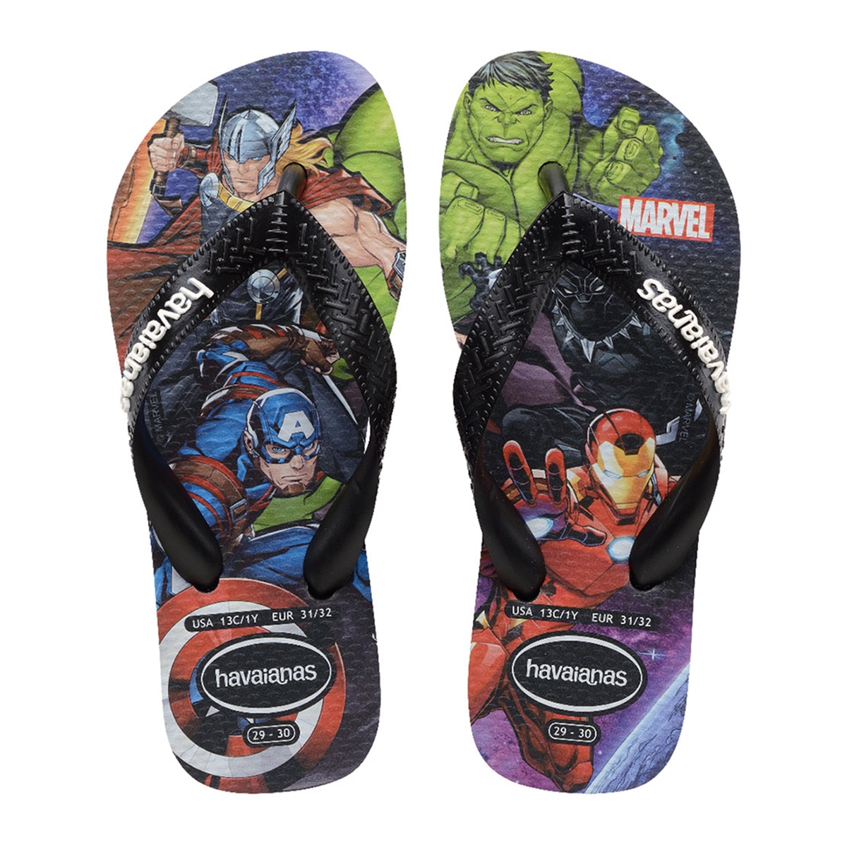 Imagem 0 de Sandálias de Menino Hav. Kids Top Marvel Ii Black 356