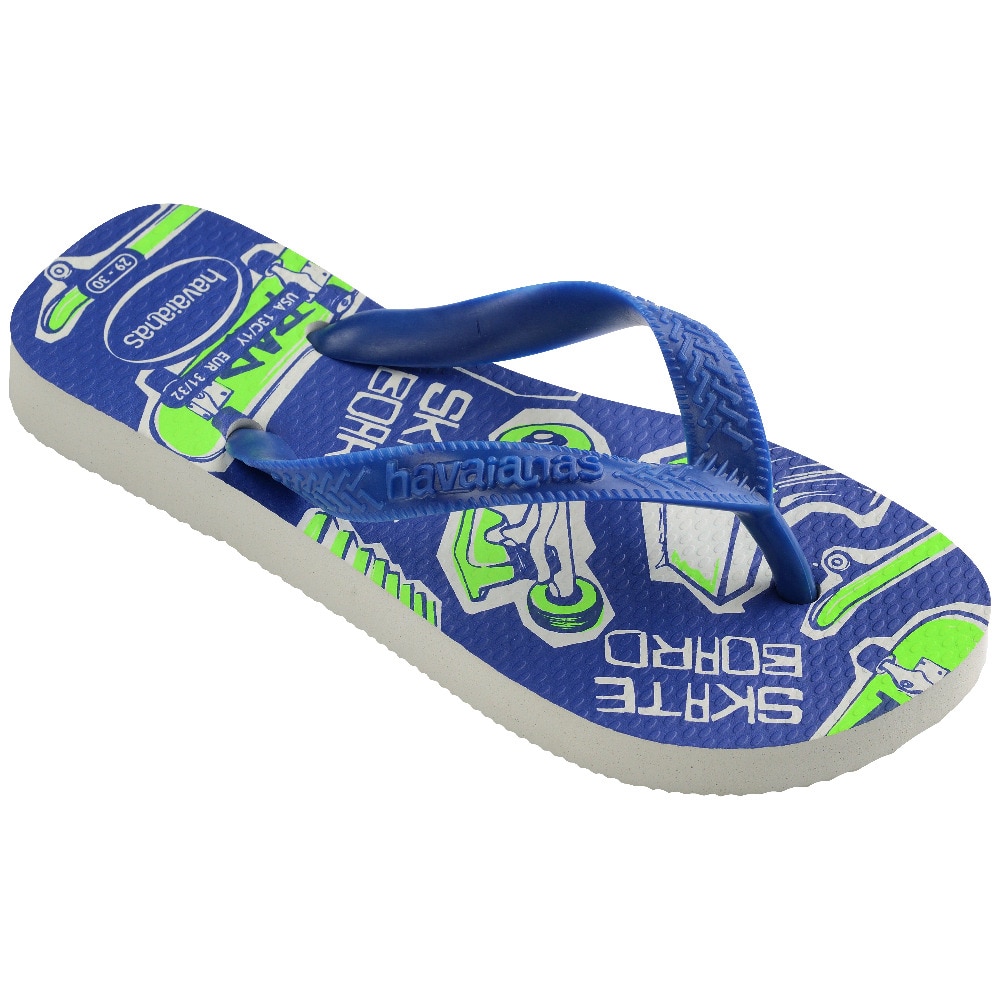 Chinelos de Menino Hav. Kids Athletic White/Marine Blue 356 Azul-marinho / Branco-2