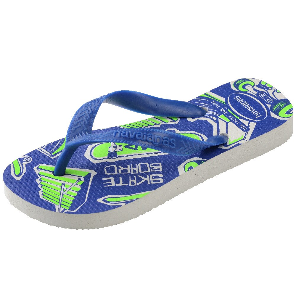 Chinelos de Menino Hav. Kids Athletic White/Marine Blue 356 Azul-marinho / Branco-6