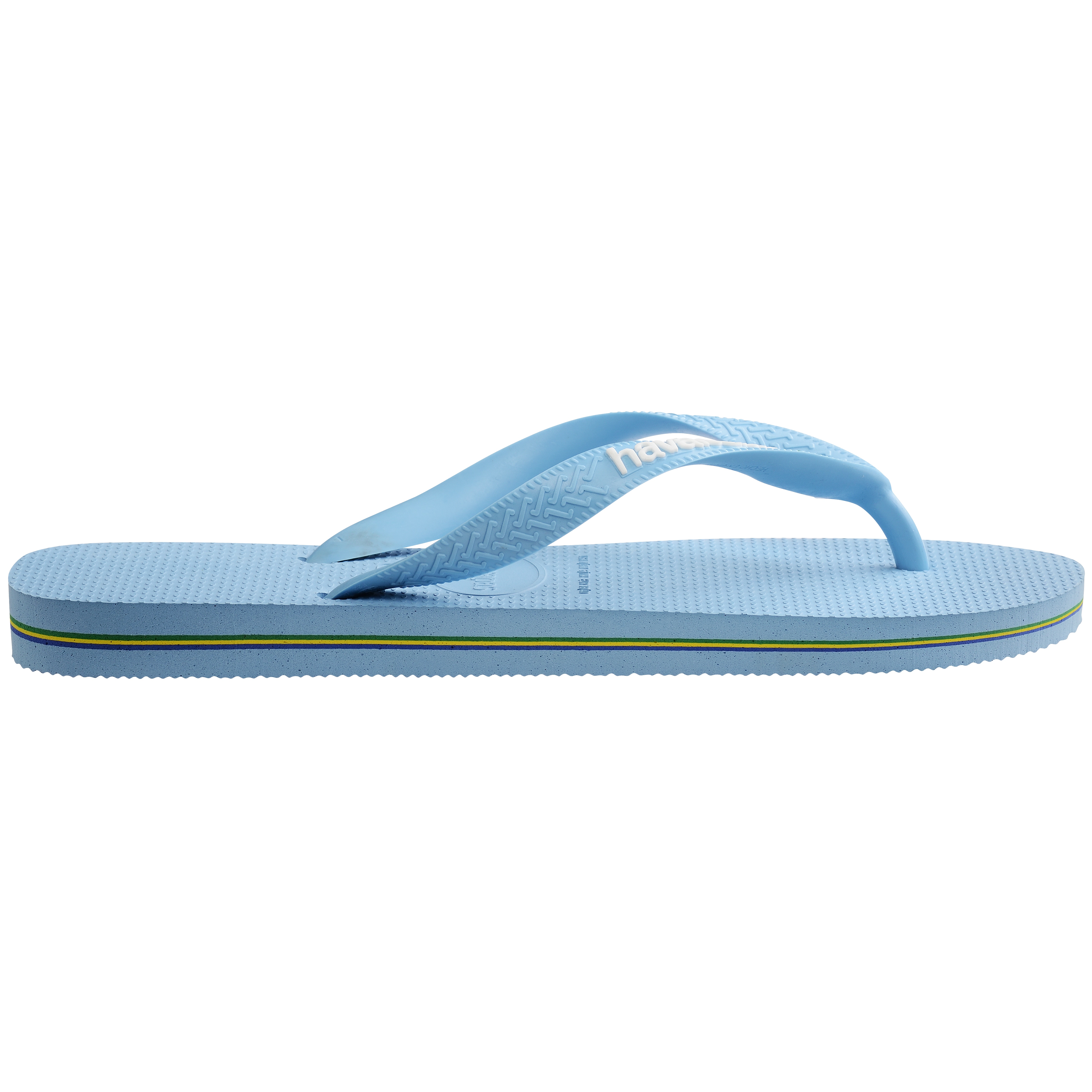 Chinelos Unissexo Hav. Brasil Logo Blue Lavender/White 456 Azul Céu-2