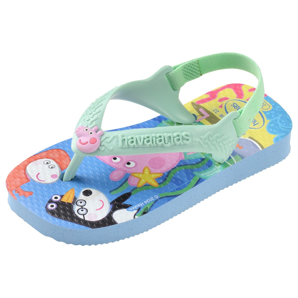 Chinelos de Bebé Hav. Baby Peppa Pig Lavender Blue 256 Estampado/Azul-2