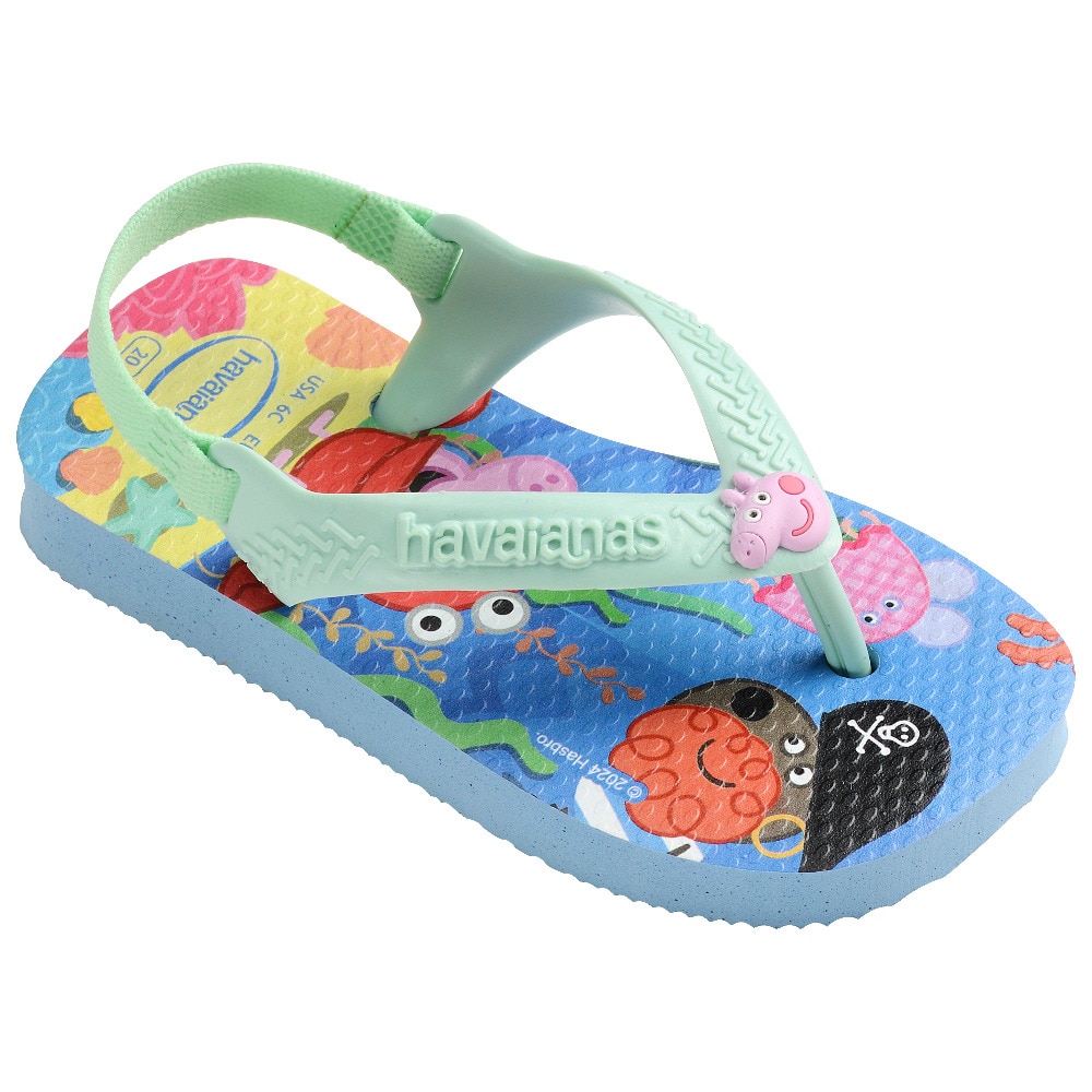 Chinelos de Bebé Hav. Baby Peppa Pig Lavender Blue 256 Estampado/Azul-3