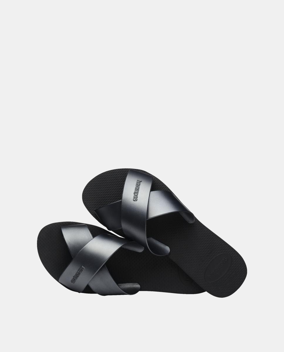 Sandália Mulher Hav. Aqua Metallic Black 412 Havaianas Preto-4