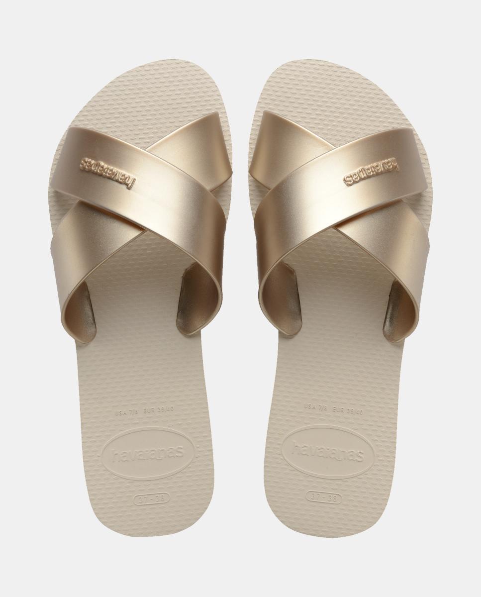 Imagem 0 de Sandália Mulher Hav. Aqua Metallic Beige 412 Havaianas