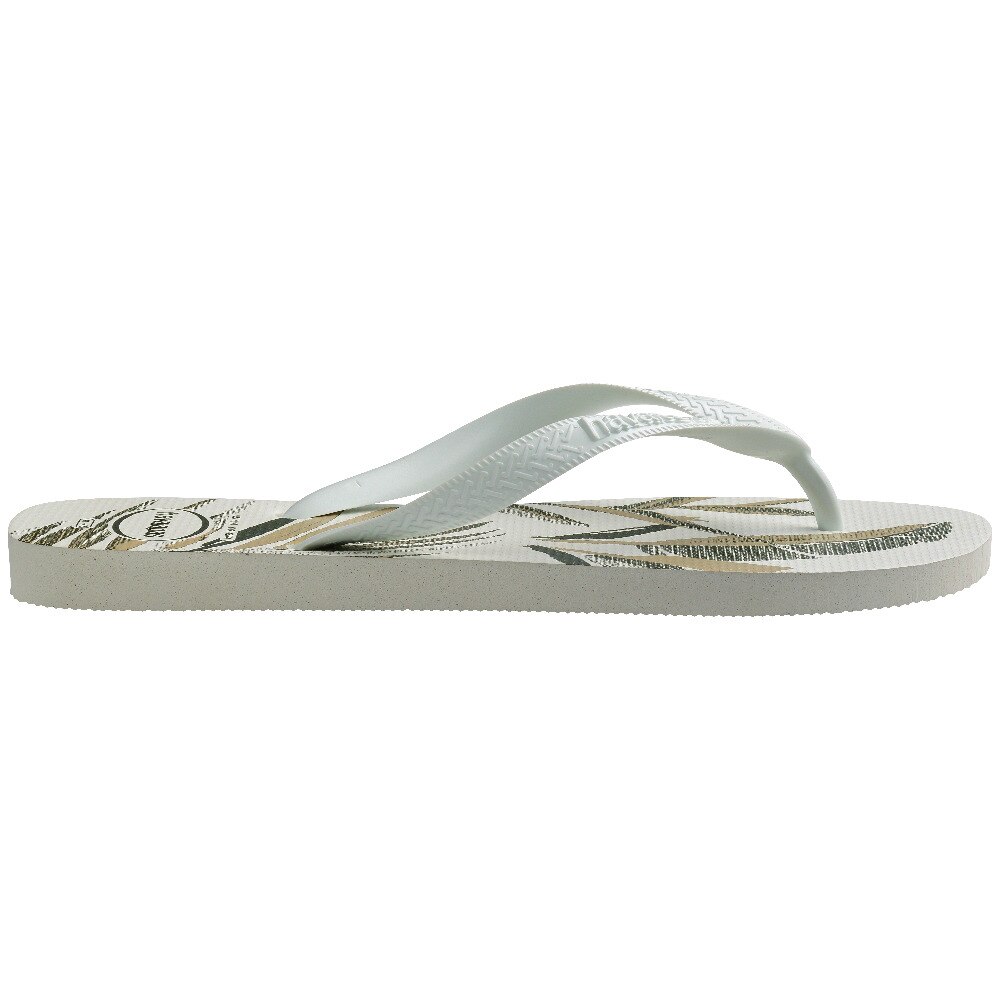 Chinelos de Homem Hav. Aloha White/White/Green Olive 456 Estampado/Branco-2