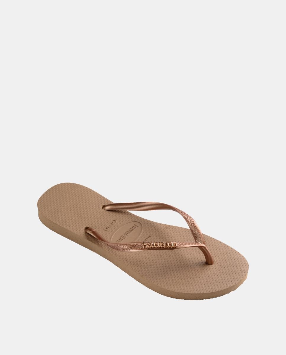 Chinelos Mulher Slim Havaianas Dourado-2