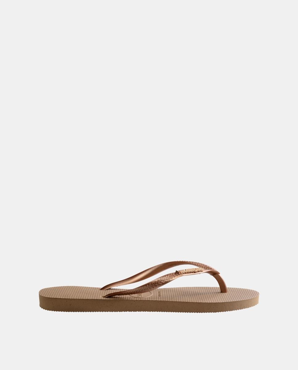 Chinelos Mulher Slim Havaianas Dourado-3
